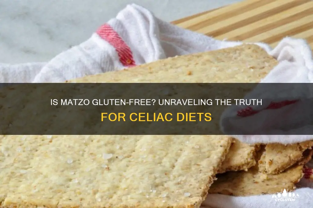 is matzo gluten free
