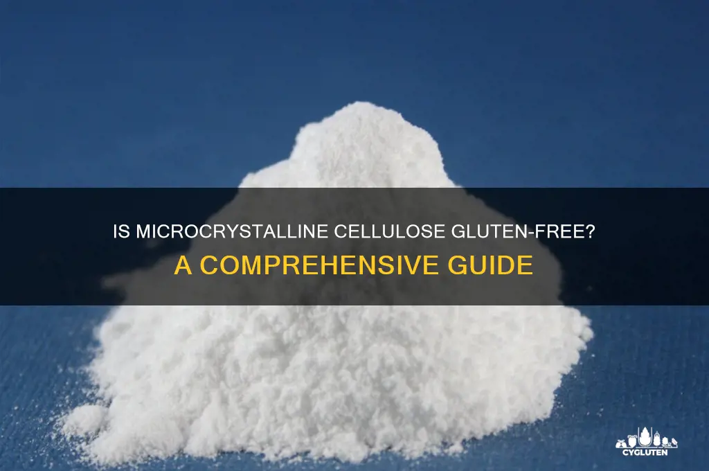 is microcrystalline cellulose gluten free