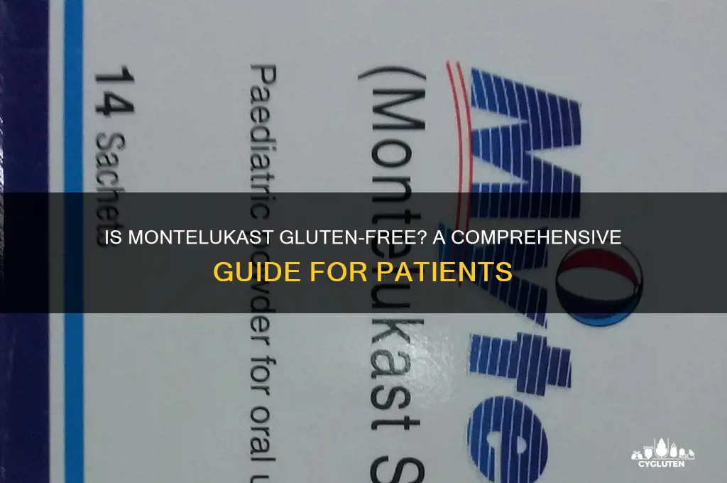 is montelukast gluten free
