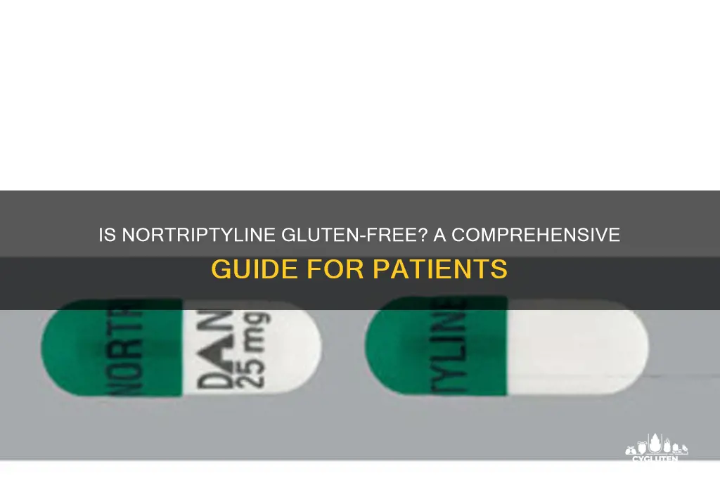 is nortriptyline gluten free