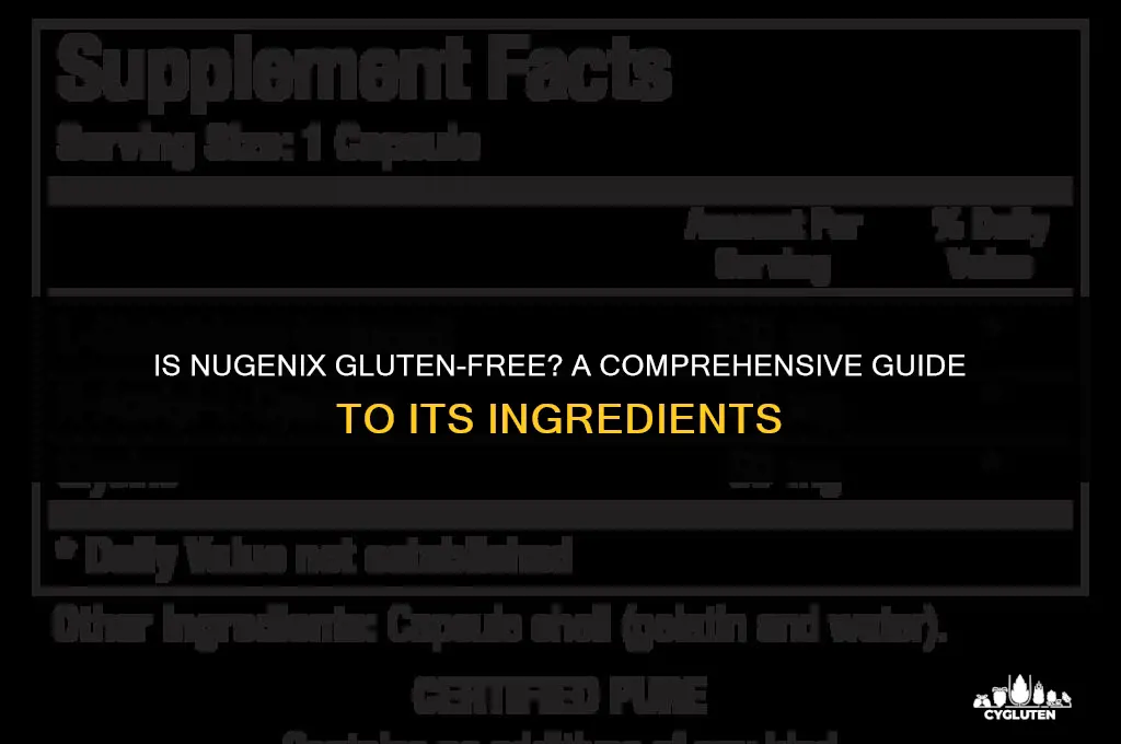 is nugenix gluten free