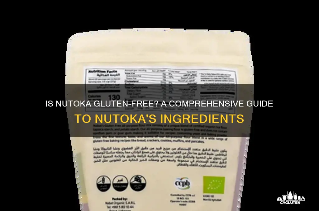 is nutoka gluten free