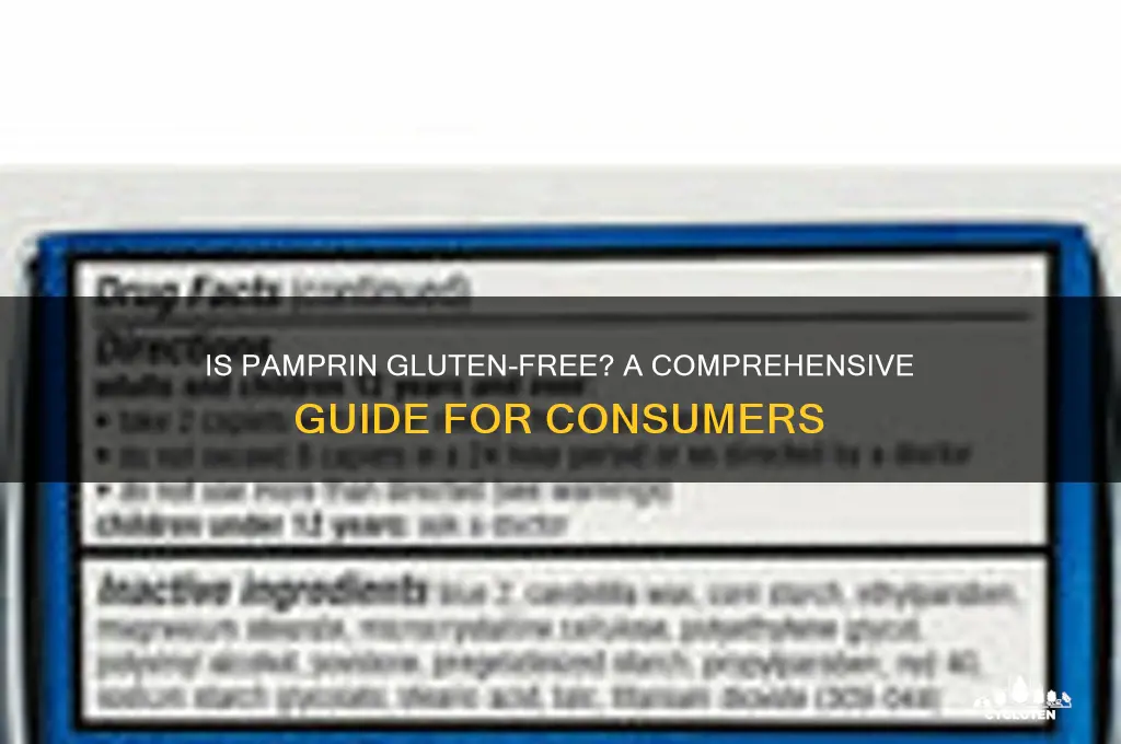 is pamprin gluten free