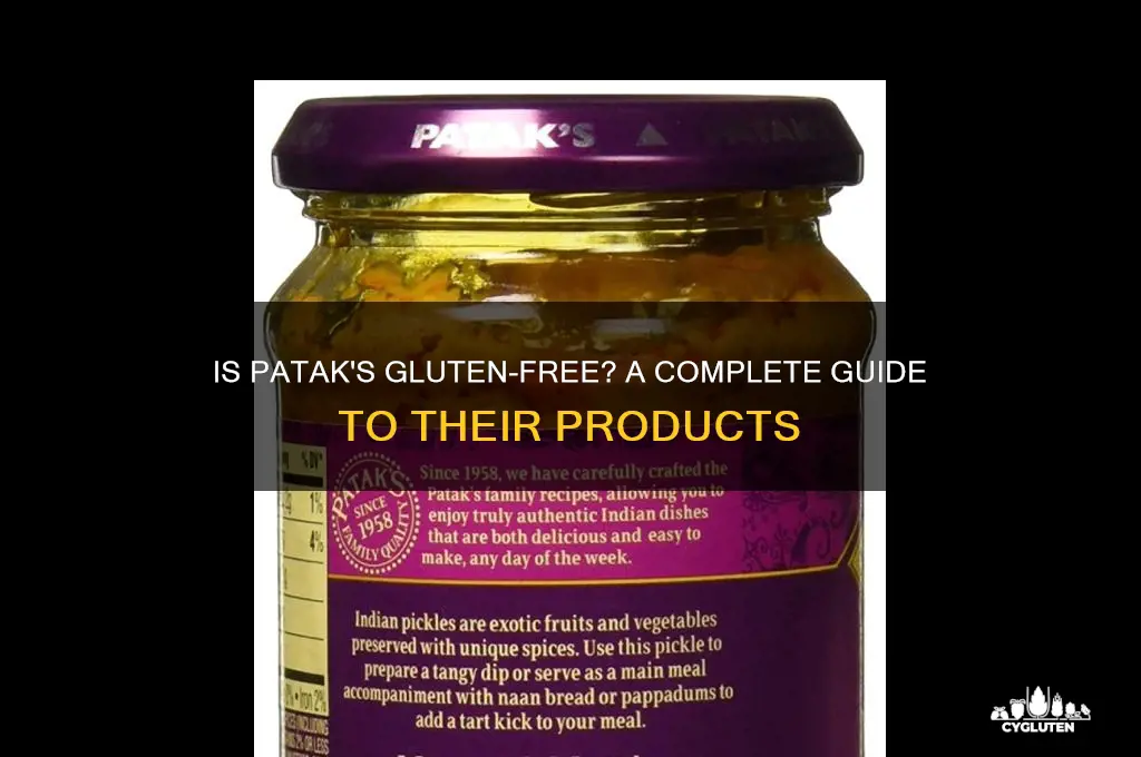 is pataks gluten free