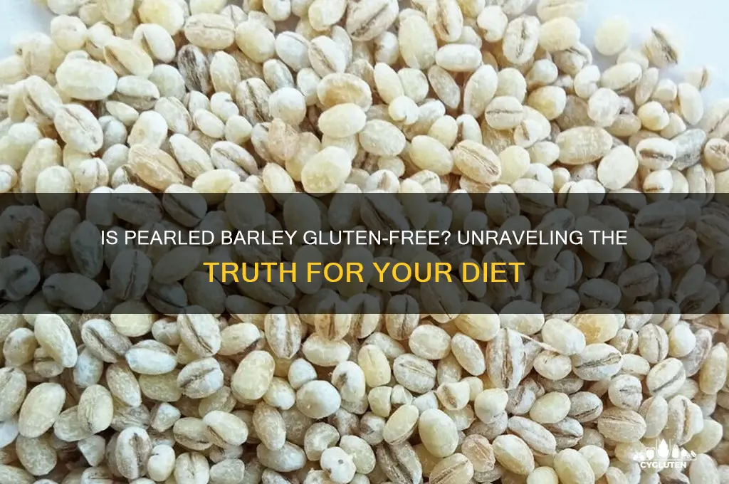 is pearled barley gluten free