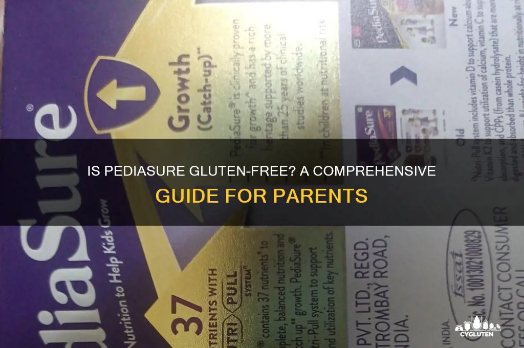 is pediasure gluten free