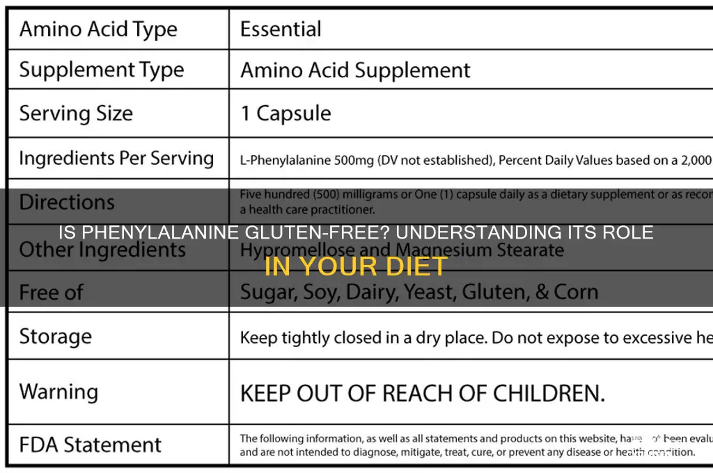 is phenylalanine gluten free