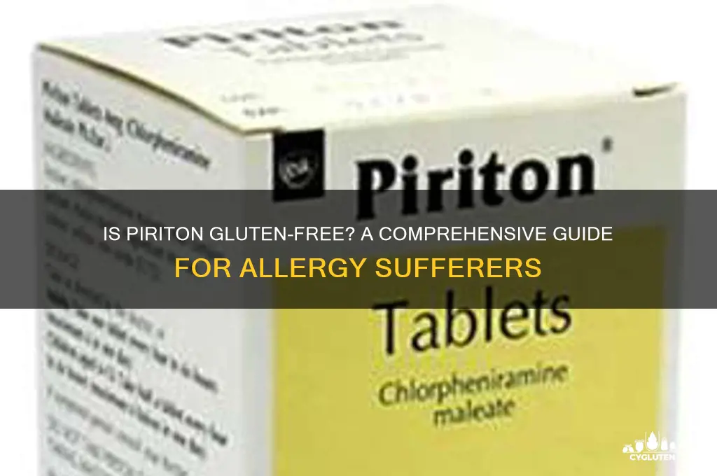 is piriton gluten free