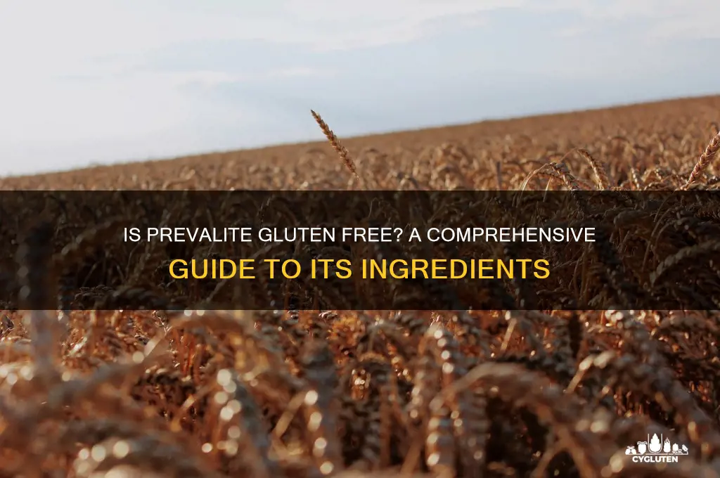 is prevalite gluten free