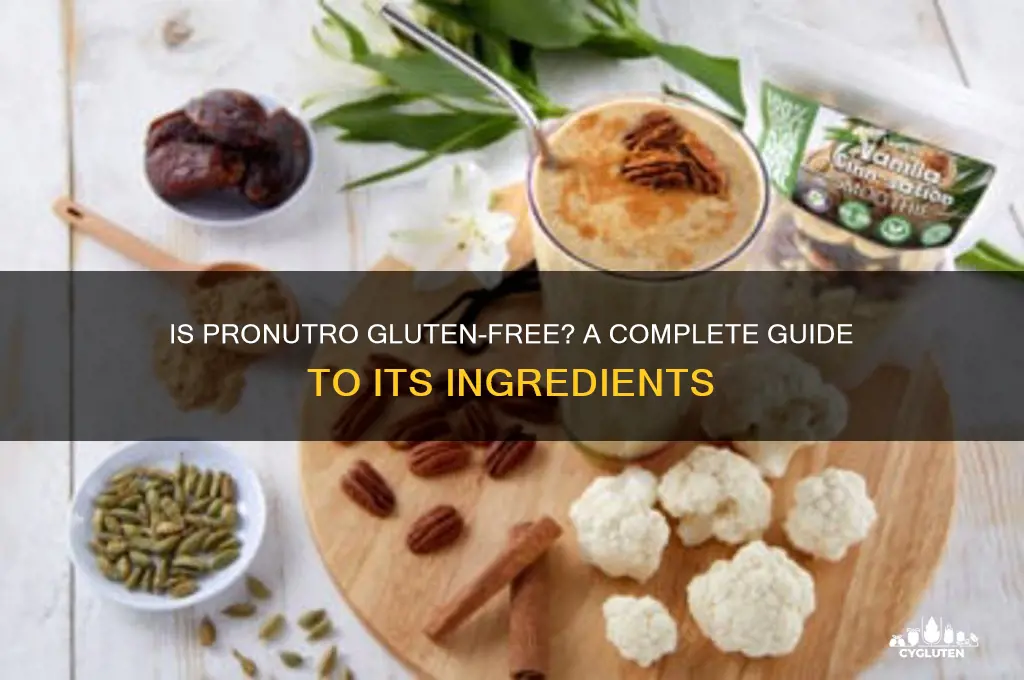 is pronutro gluten free