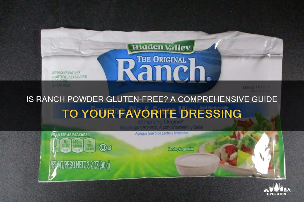 is ranch powder gluten free