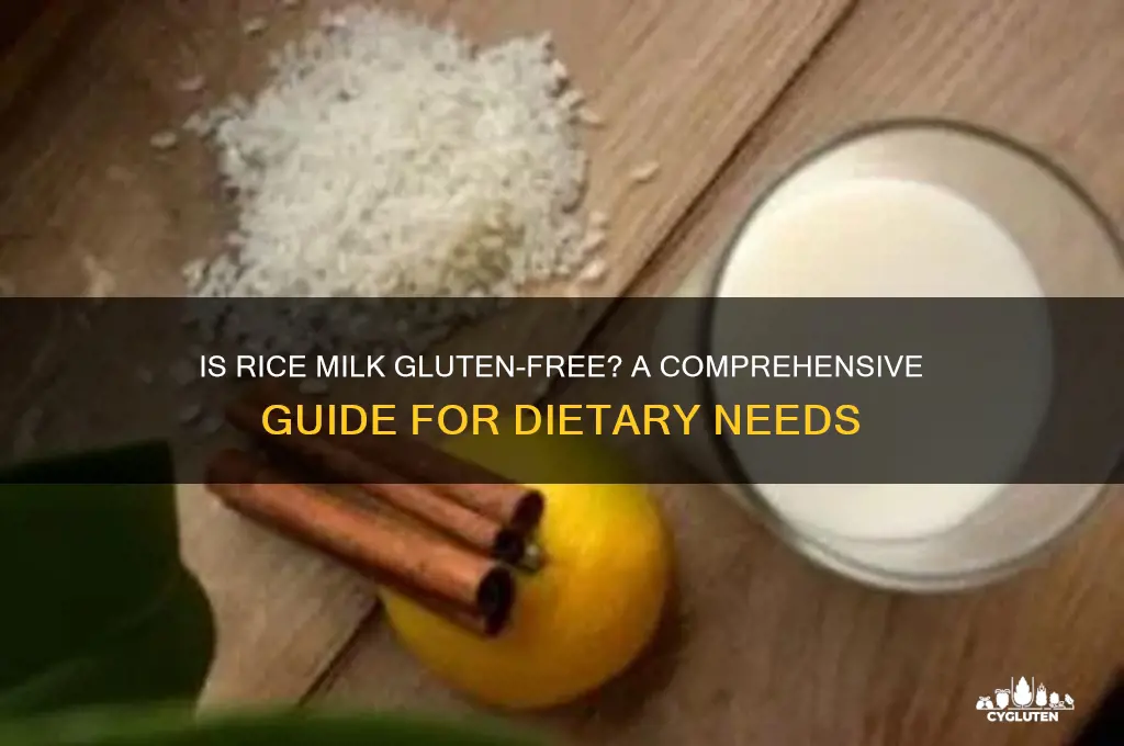 is rice milk gluten free