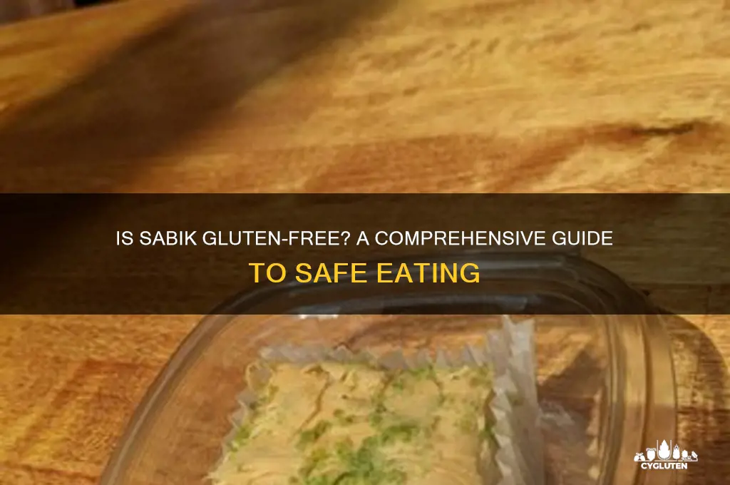 is sabik gluten free