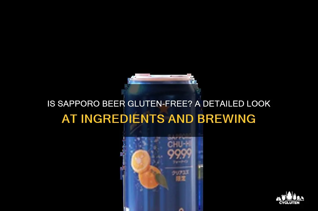 is sapporo beer gluten free