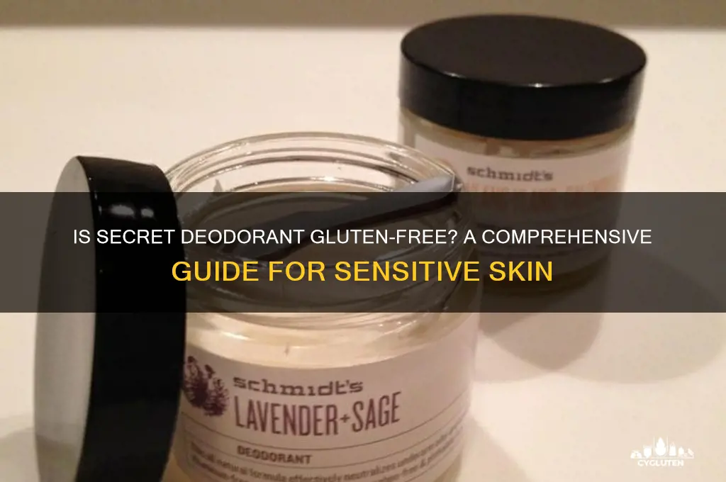is secret deodorant gluten free