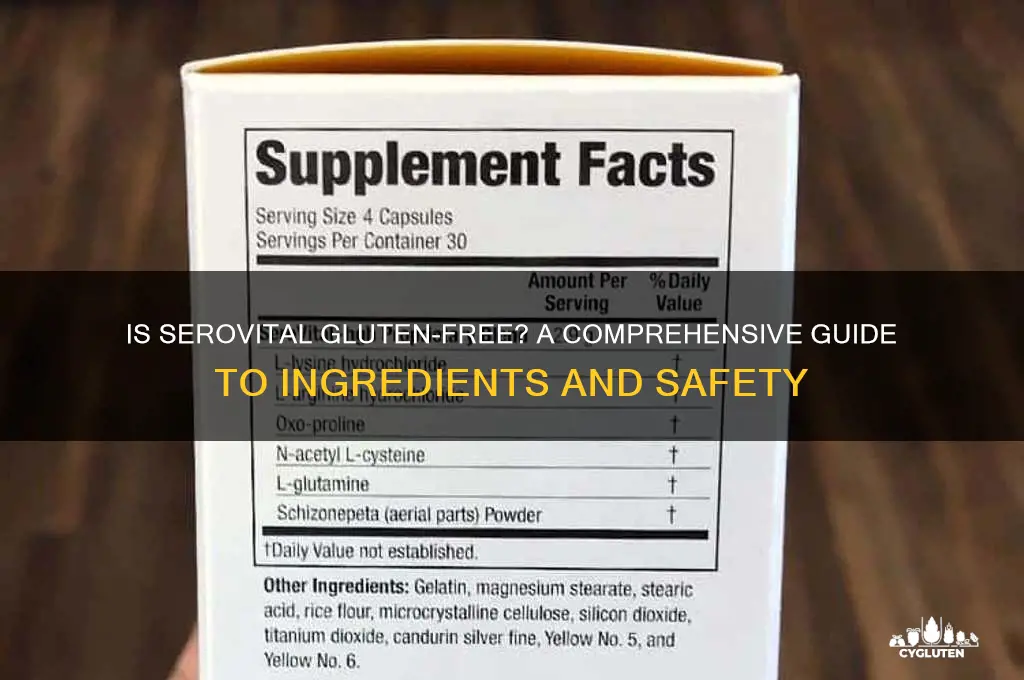 is serovital gluten free