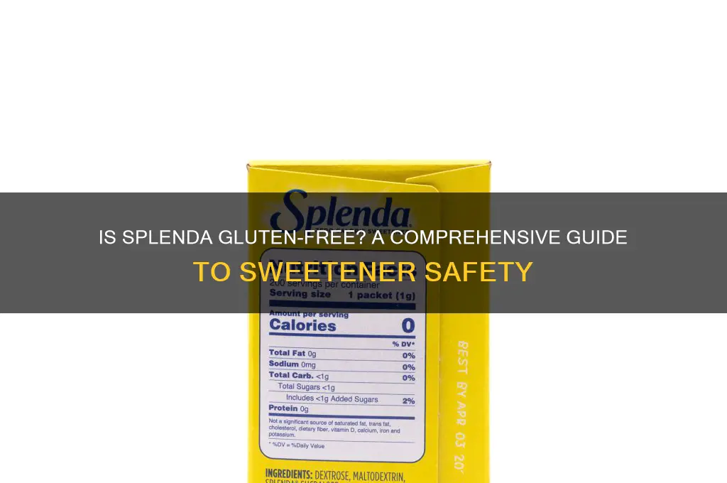 is splenda sweetener gluten free