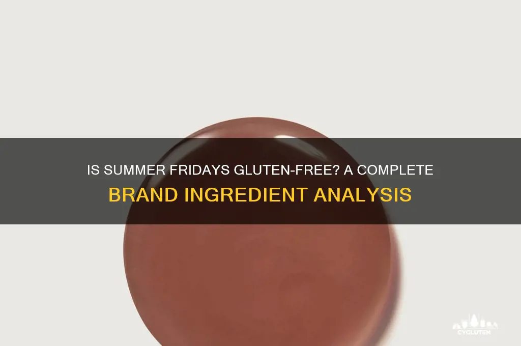 is summer fridays gluten free