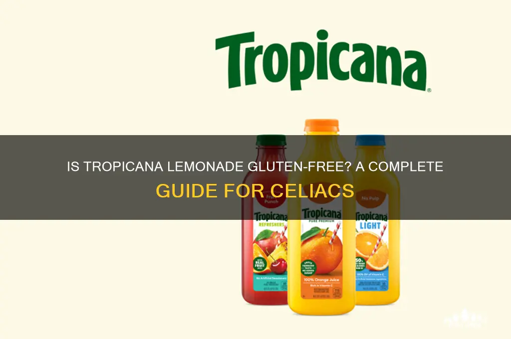 is tropicana lemonade gluten free