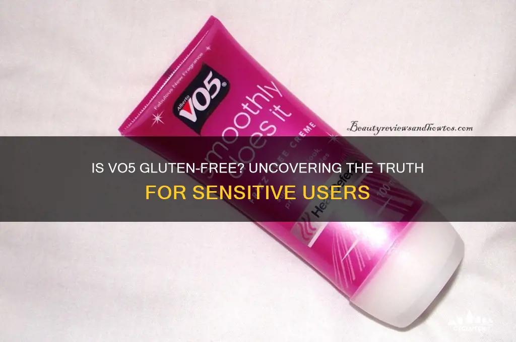 is vo5 gluten free