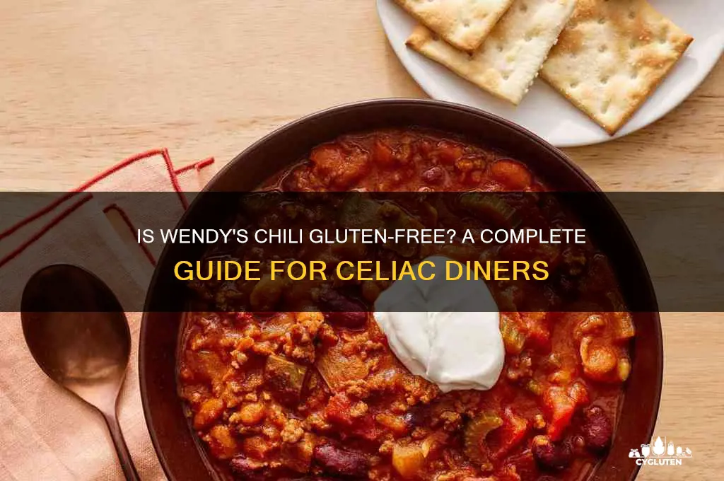 is wendys chili gluten free